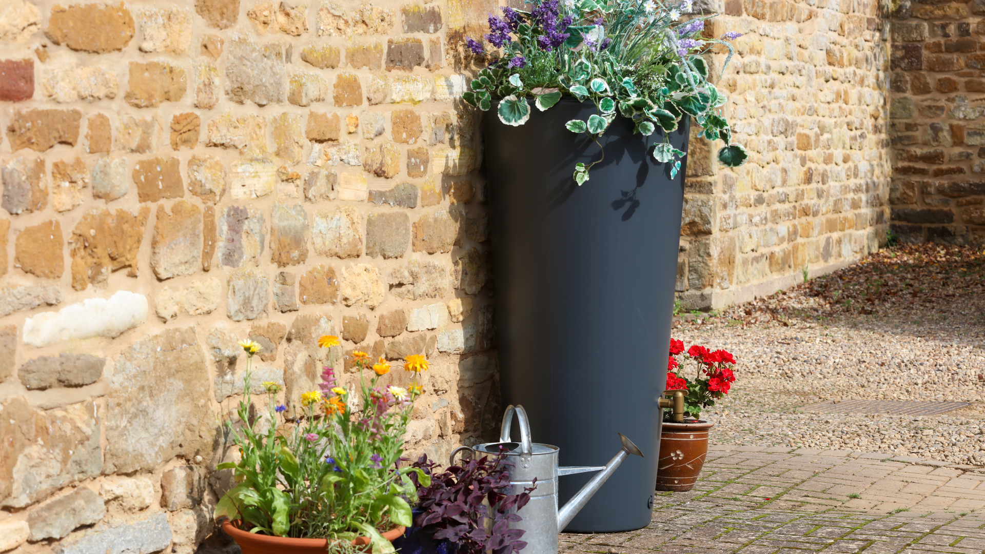 water conservation with decorative water butts